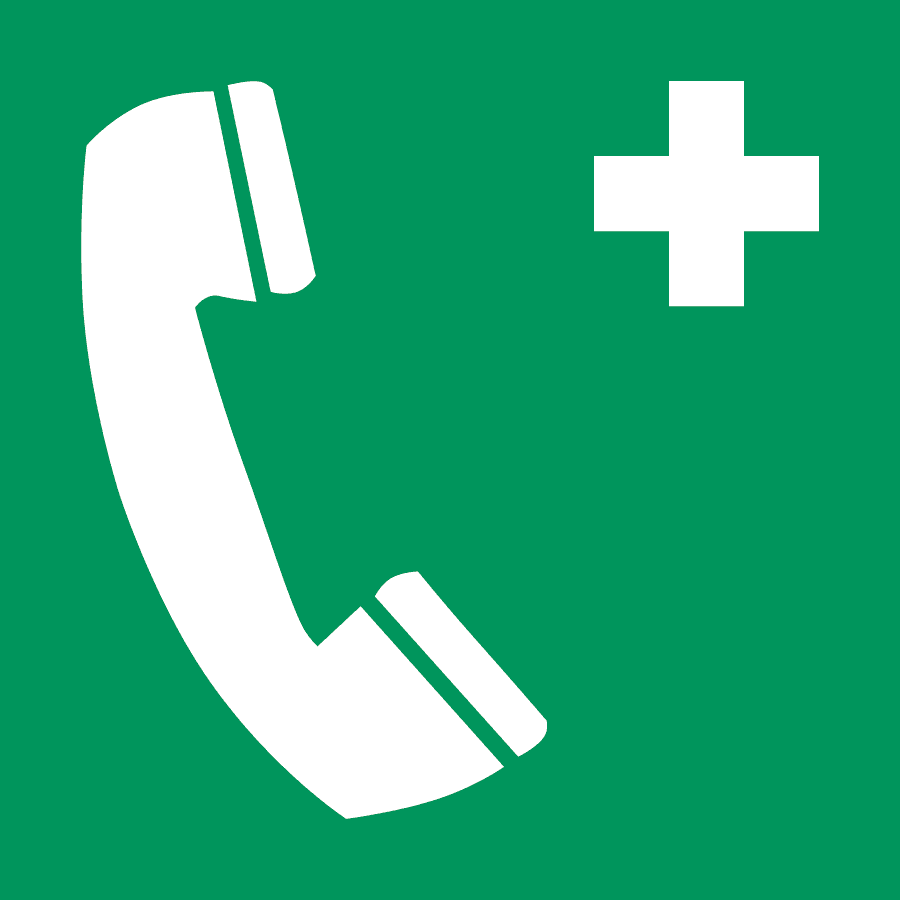 Nödskylt - Nödtelefon ISO 7010