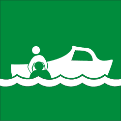 Nödskylt - Räddningsbåt