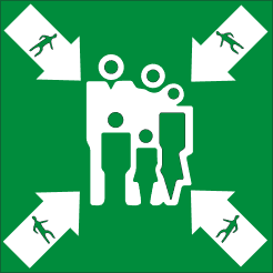 Nödskylt - Återsamlingsplats