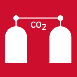 Brandskylt - CO2 Utsläppsstation