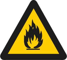 Varningsskylt - Brandfarliga ämnen
