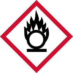 Varningsskyltar kemikalier - Oxiderande ämnen