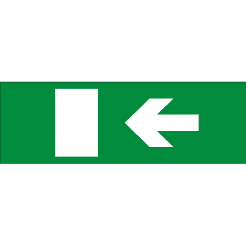 Utrymningsskylt - Utrymningsväg vänster