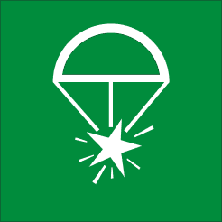 Nödskylt - Raket fallskärmsignal