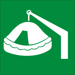 Nödskylt - Livräddningsflotte