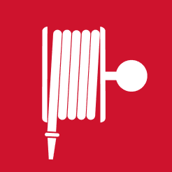Brandskylt - Brandslang/post