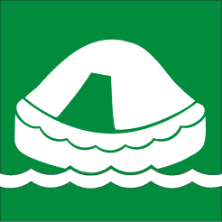 Nödskylt - Livflotte
